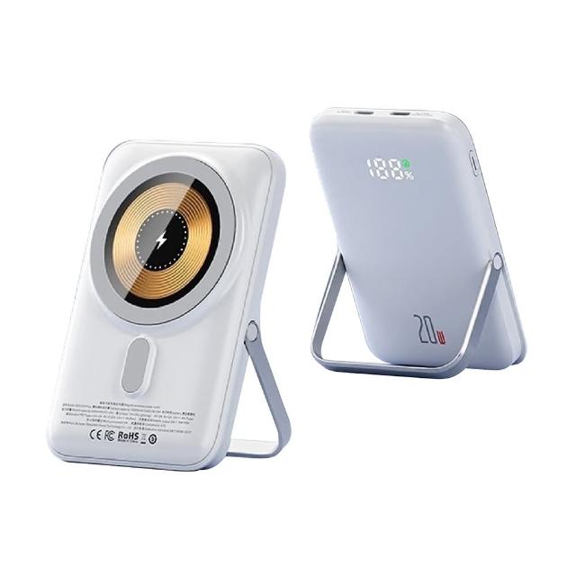 【ONAIR】Q15 10000mAh 20W 雙孔輸出 支架式磁吸無線行動電源(無線/磁吸)