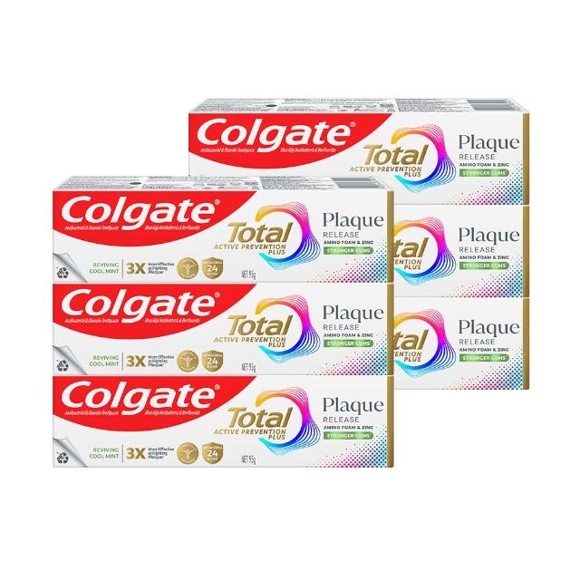 【Colgate 高露潔】全效抗牙菌斑牙膏95gX6入(清恬薄荷/舒心沁涼)