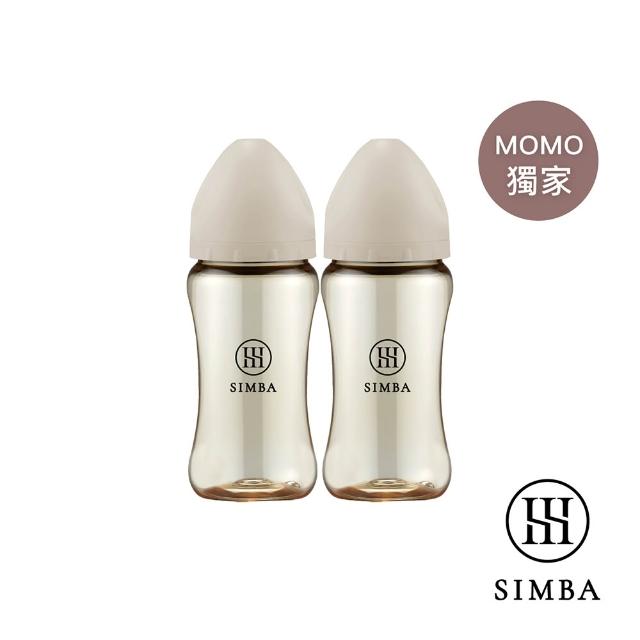 【Simba 小獅王辛巴】蘊蜜鉑金PPSU寬口防脹氣奶瓶2入組(270ml/全齡適用/momo獨家/主導式餵奶專用)