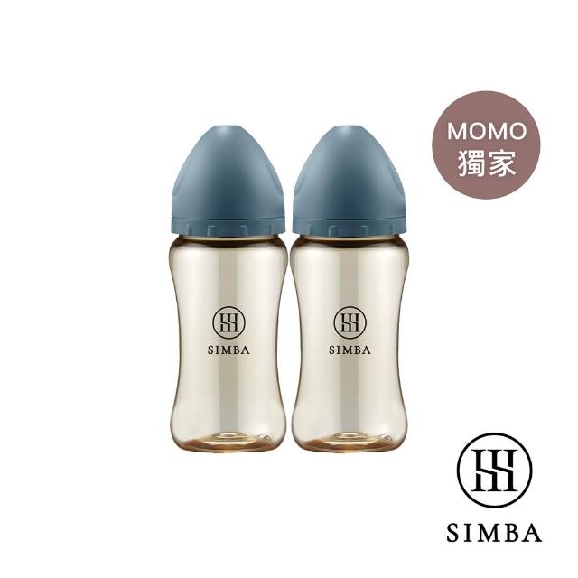 【Simba 小獅王辛巴】蘊蜜鉑金PPSU寬口防脹氣奶瓶2入組(270ml/全齡適用/momo獨家/主導式餵奶專用)