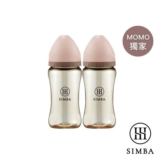 【Simba 小獅王辛巴】蘊蜜鉑金PPSU寬口防脹氣奶瓶2入組(270ml/全齡適用/momo獨家/主導式餵奶專用)