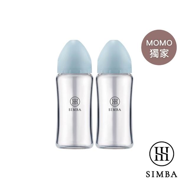【Simba 小獅王辛巴】蘊蜜質金玻璃寬口防脹氣奶瓶2入組(270ml/新生專用/momo獨家/主導式餵奶專用)