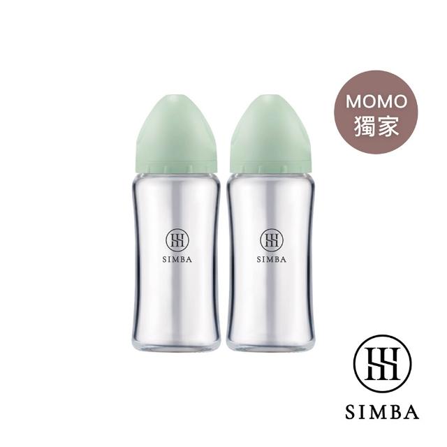 【Simba 小獅王辛巴】蘊蜜質金玻璃寬口防脹氣奶瓶2入組(270ml/新生專用/momo獨家/主導式餵奶專用)