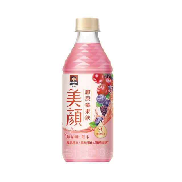 【QUAKER 桂格】無加糖機能飲450mlx24入x2箱(養蔘蜂蜜/膠原莓果/百香檸檬) 中元普渡