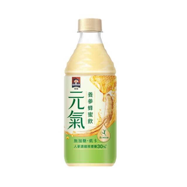 【QUAKER 桂格】無加糖機能飲450mlx24入x2箱(養蔘蜂蜜/膠原莓果/百香檸檬) 中元普渡