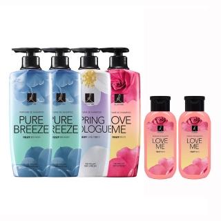 【ELASTINE】香水洗髮精/潤髮乳600ml4入組(新品上市永恆珍愛/春日戀曲/甜蜜愛戀)