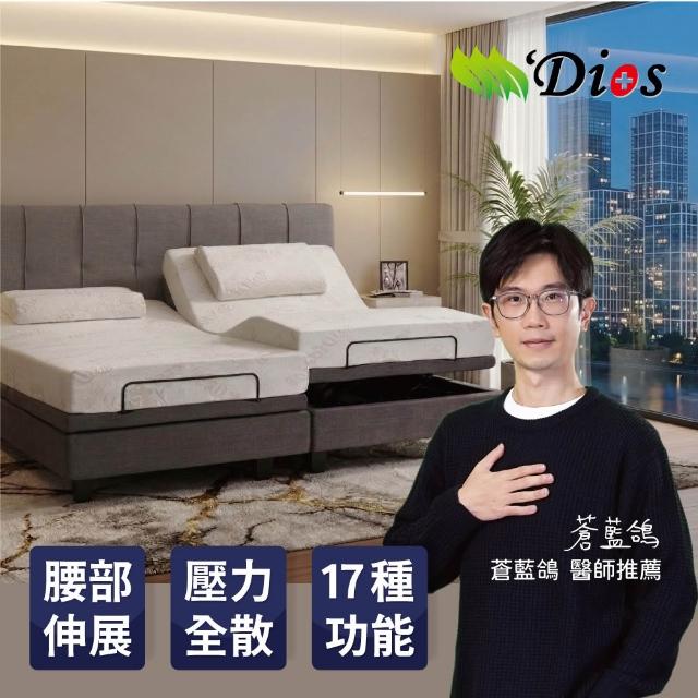【迪奧斯】北極星AI智能電動床-單人 R600-100x200x20-D110醫療級乳膠床(電動撐腰、按摩、手機APP連線)