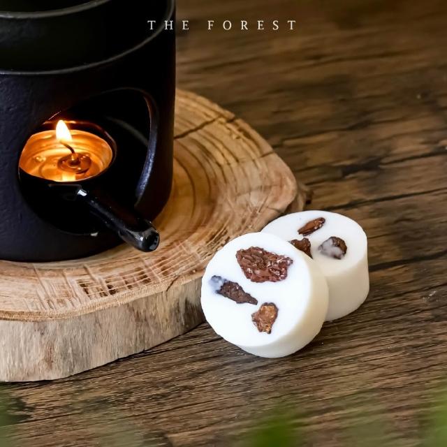 【The Forest 癒森林】香氛蠟塊禮盒23g*4香氛蠟塊+融蠟燭燈超值組(融蠟燈/融蠟爐/香氛蠟燭/居家香氛/禮盒)