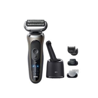 【BRAUN 百靈】7系列PRO 智能靈動電動刮鬍刀/電鬍刀-附鬢角刀 清潔座 德國製造(72-C7650cc)