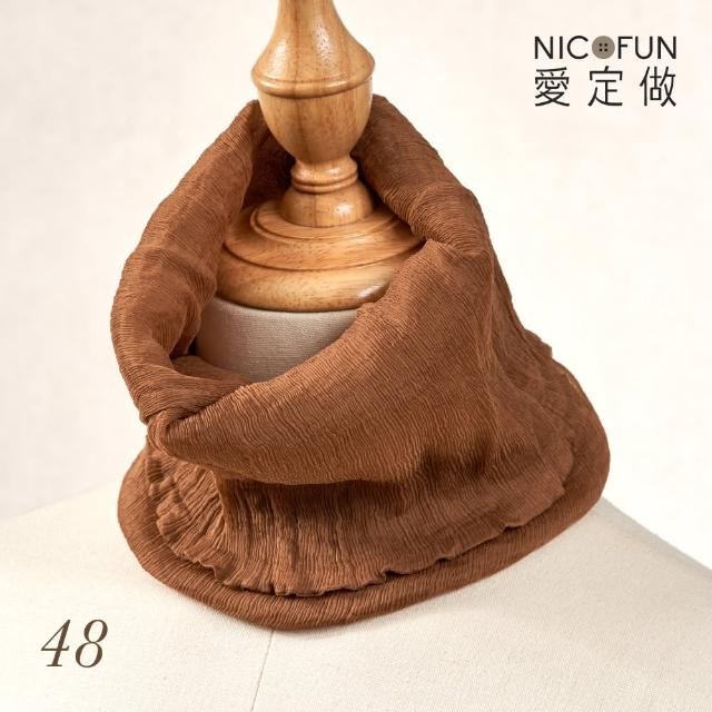【NicoFun 愛定做】木質系33 粉膚柳葉絲 百搭圍脖 圍巾 100%桑蠶絲 真絲(silk四季圍脖 圍巾 領巾 髮帶)