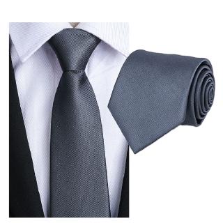 【服裝儀容】韓系質感絲質男士手打領帶8cm(領結 商務 結婚 新郎 西裝配件 男性 素色 黑灰色 送禮 禮物)
