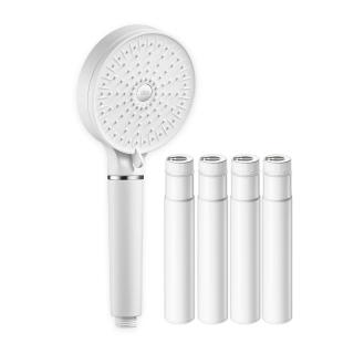 【募資狂銷新款】3M ShowerCare SF500除氯蓮蓬頭-1機5心組(加大花灑/兩段出水模式/省水)