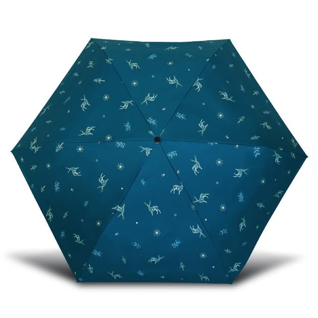 【雙龍牌】北歐真碳纖極輕三折傘 超輕陽傘雨傘(防曬黑膠傘輕量羽毛傘防風傘B8034B)