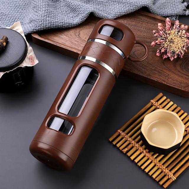 【居然好日子】茶杯 茶水分離杯 泡茶杯 泡茶水壺 茶壺 濾茶杯子 隨身茶杯 泡茶(520ML 大容量水杯 過濾茶水)