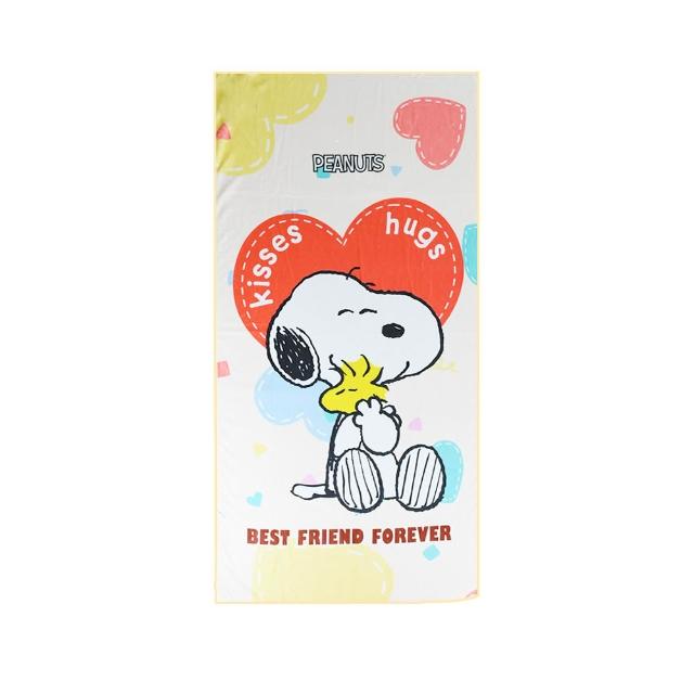 【SNOOPY 史努比】2條組-超細纖維吸水快乾大浴巾(正版授權 卡通浴巾 不掉棉絮)