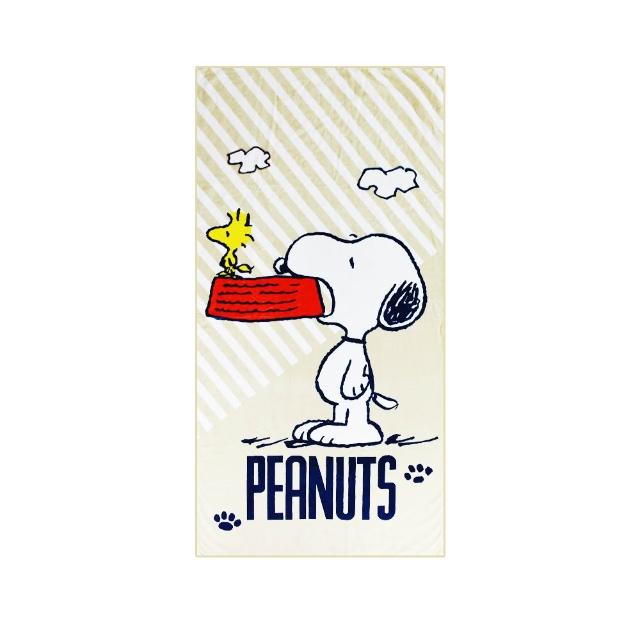 【SNOOPY 史努比】2條組-超細纖維吸水快乾大浴巾(正版授權 卡通浴巾 不掉棉絮)