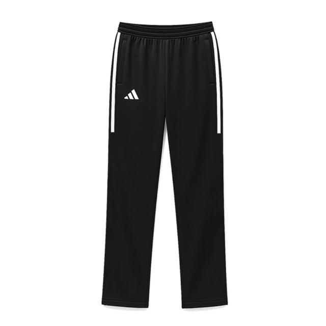 【adidas 愛迪達】運動套裝-短袖上衣+線條長褲(男女同款 多色任選 口袋拉鍊 休閒 戶外 健身 大尺碼 團體服)