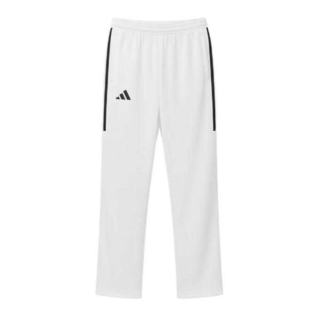 【adidas 愛迪達】運動套裝-短袖上衣+線條長褲(男女同款 多色任選 口袋拉鍊 休閒 戶外 健身 大尺碼 團體服)