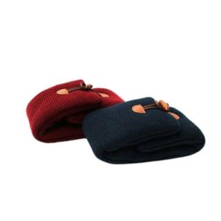 【PS Mall】韓版超保暖木質扣羊絨圍脖兒童圍巾 2入(B100)