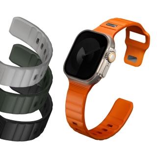 【UNIQ】Apple Watch 49/45/44/42mm Stride 防水FKM橡膠不鏽鋼高質感錶帶(Ultra 1-3代、SE 1-3代)