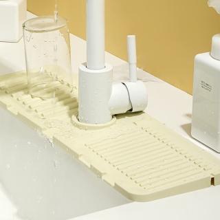 【愛戀花草】北歐風水龍頭矽膠瀝水墊x2片(利排水、防濺水、置物大空間、D005)