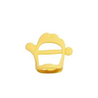 韓國LALA MORE 嬰兒矽膠固齒器－拇指款（黃）