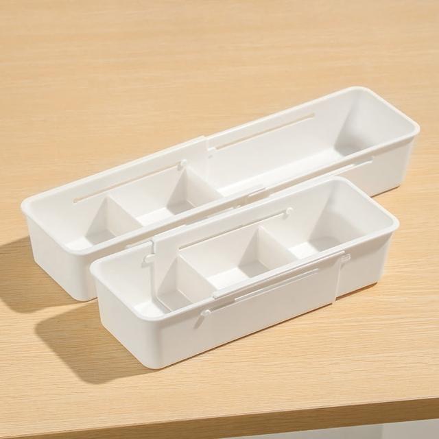 【AFAMIC 艾法】2入組-廚房衣櫃抽屜分隔伸縮收納盒(餐具收納 文具收納 內衣褲收納 工具收納)