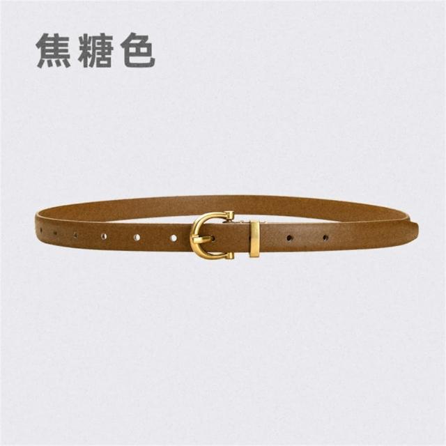【LEESA】真皮腰帶\皮帶女\復古皮帶\精品皮帶\牛皮皮帶\女款皮帶\細腰帶\細皮帶\皮具\韓國