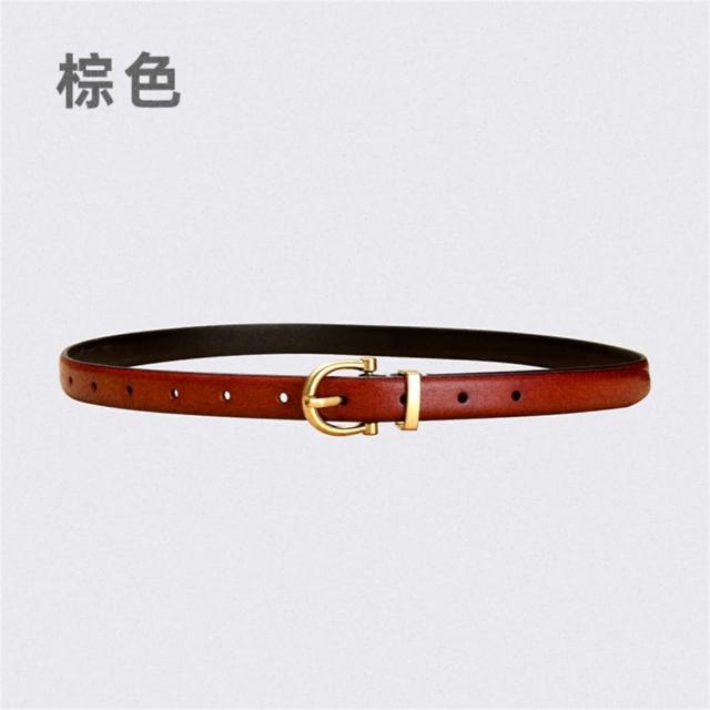 【LEESA】真皮腰帶\皮帶女\復古皮帶\精品皮帶\牛皮皮帶\女款皮帶\細腰帶\細皮帶\皮具\韓國