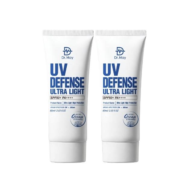 【Dr. May 美博士】專業隔離高效防曬乳 SPF50+PA++++60ml 二入組(海洋友善 戶外防水 身體適用)