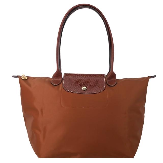 【LONGCHAMP】經典原創/刺繡長把再生尼龍摺疊肩背水餃包(大/多色選)