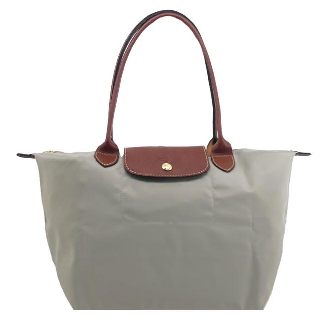 【LONGCHAMP】經典原創/刺繡長把再生尼龍摺疊肩背水餃包(大/多色選)