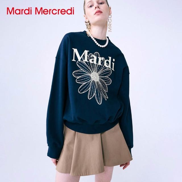 【MARDI MERCREDI】印花大學TEE 多色 經典小雛菊 藍花 純棉 SWEATSHIRT FLOWERMARDI