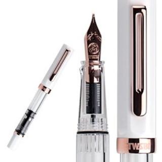 【TWSBI 三文堂】ECO 系列鋼筆》白色 & 玫瑰金