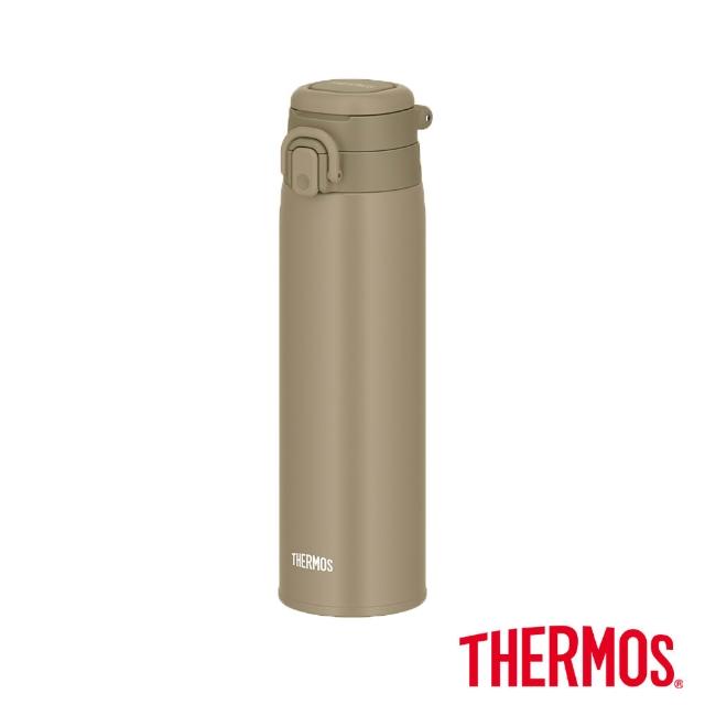 【THERMOS 膳魔師】超值2入_可進洗碗機不鏽鋼90度輕鬆開蓋真空保溫杯500ml+保溫瓶750ml(JOR-500+JOS-750)