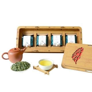 【xiao de tea 茶曉得】杉林溪韻致珍藏烏龍茶葉手提禮盒75gx4包x1盒(0.5斤;無提袋;送禮/過年/年節/馬年)