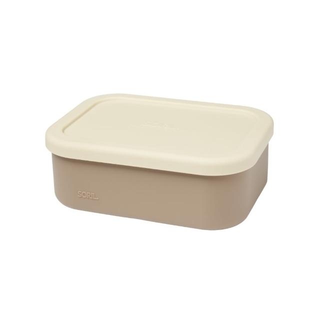 【SORIL】三格矽膠保鮮盒1.1L(100%食品級矽膠)