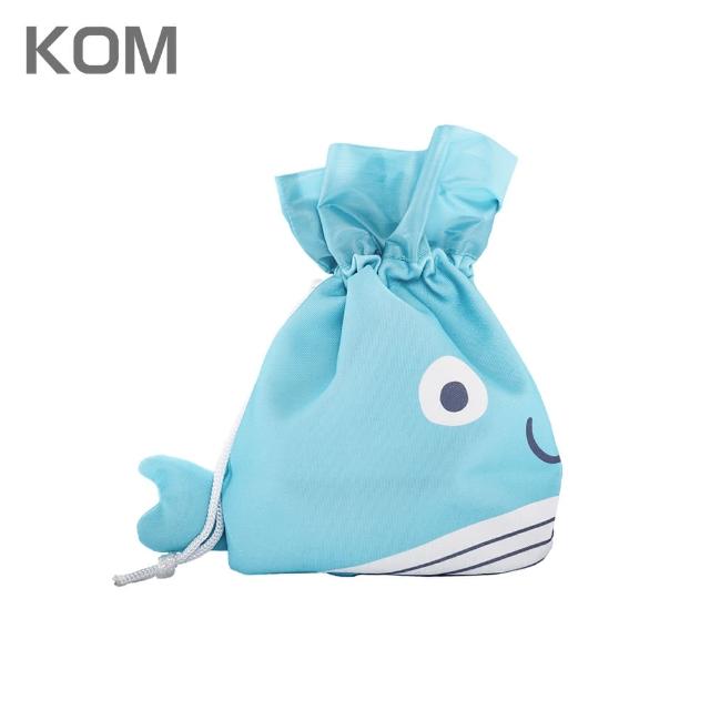 【KOM】海洋系列｜小鯨魚兒童束口袋/抽繩提袋-藍色(兒童手提袋 便當袋)