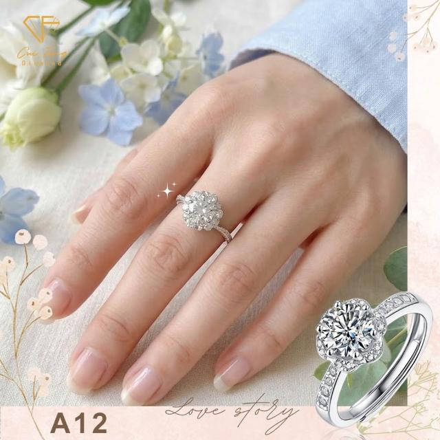 【CF Diamond】2026新品上市｜momo獨家 (生日 禮物 1克拉 項鍊 戒指 耳環 手鍊 莫桑鑽 培育鑽)