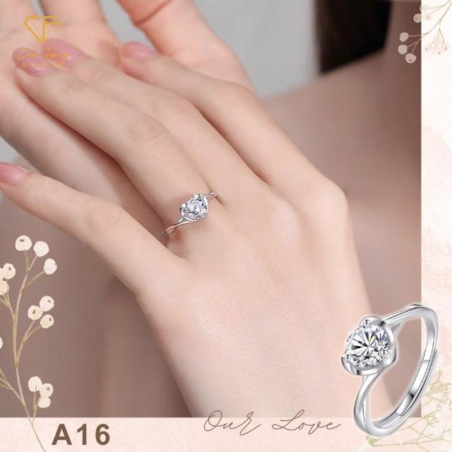 【CF Diamond】2026新品上市｜momo獨家 (生日 禮物 1克拉 項鍊 戒指 耳環 手鍊 莫桑鑽 培育鑽)