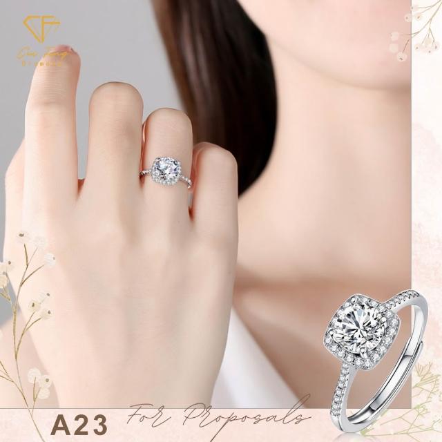 【CF Diamond】2026新品上市｜momo獨家 (生日 禮物 1克拉 項鍊 戒指 耳環 手鍊 莫桑鑽 培育鑽)