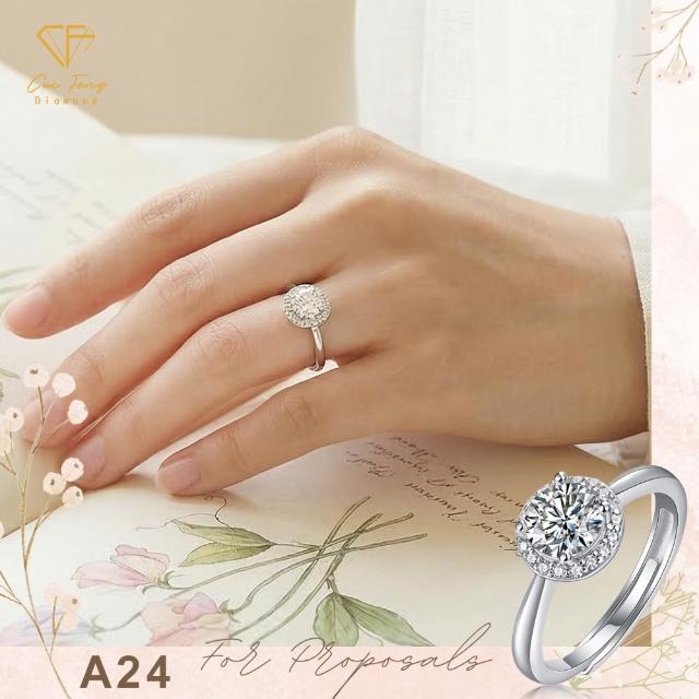 【CF Diamond】2026新品上市｜momo獨家 (生日 禮物 1克拉 項鍊 戒指 耳環 手鍊 莫桑鑽 培育鑽)