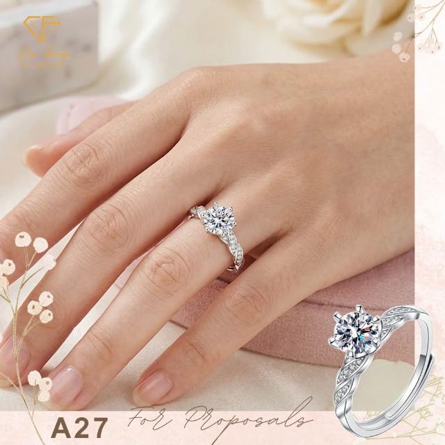 【CF Diamond】2026新品上市｜momo獨家 (生日 禮物 1克拉 項鍊 戒指 耳環 手鍊 莫桑鑽 培育鑽)