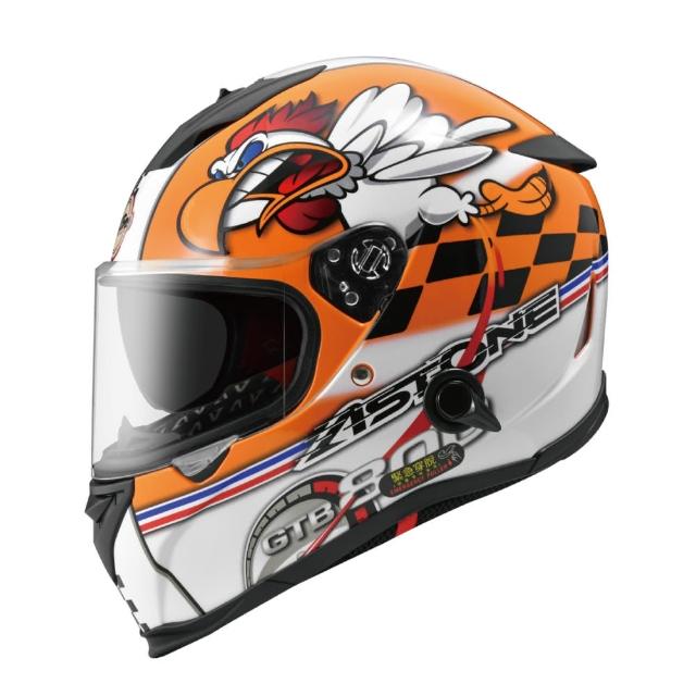 【ASTONE】官方直營-GTB800 AO18 全罩式安全帽(平黑/白 紅/黑 橙黃/黑白 藍/白)