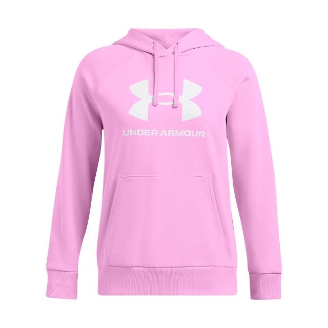 【UNDER ARMOUR】UA 女 Rival Fleece Logo 保暖長袖帽T/大學T(多款任選)