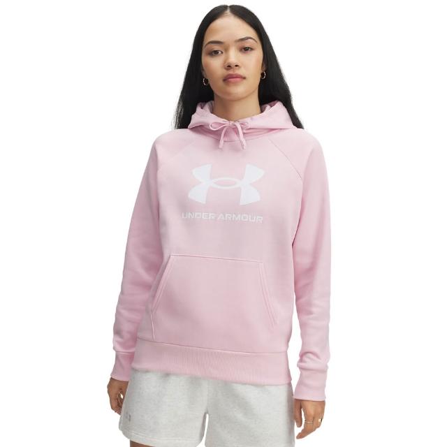 【UNDER ARMOUR】UA 女 Rival Fleece Logo 保暖長袖帽T/大學T(多款任選)