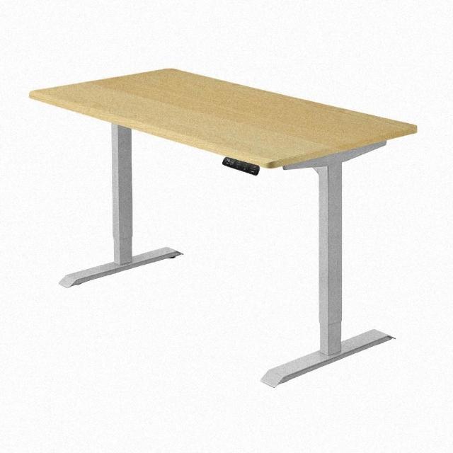 【FUNTE】Prime 實木電動升降桌/二節式+ 120x70cm 四方桌板 兩色可選(實木桌 辦公桌 電腦桌 工作桌)