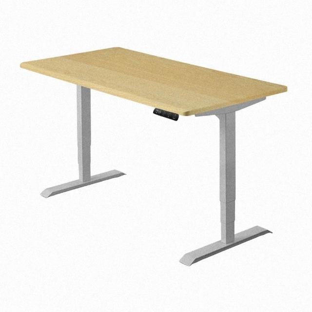【FUNTE】Prime 實木電動升降桌/三節式+ 120x70cm 四方桌板 兩色可選(實木桌 辦公桌 電腦桌 工作桌)