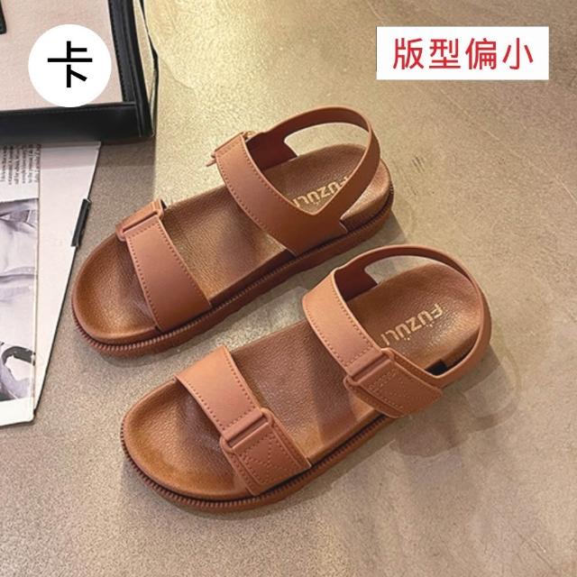 【SOFE MORE】防水涼鞋 防滑 魔術貼運動涼鞋 女生涼鞋 一字沙灘涼拖 厚底涼鞋(防水涼鞋)