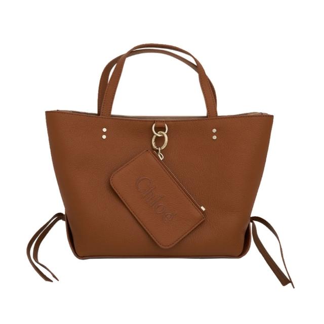 【Chloe’ 蔻依】xBURBERRY  Sense Tote牛皮托特/格紋帆布兩用包(多色)